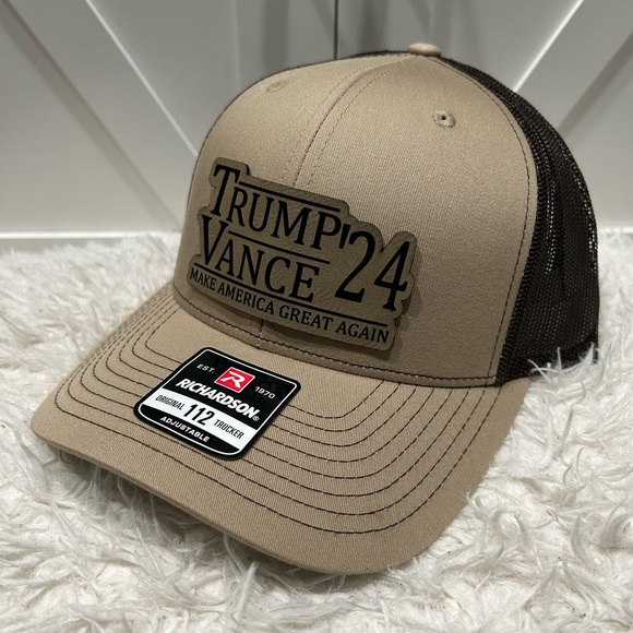 TRUMP VANCE 2024 Laser engraved Richardson 112 trucker hat. - Picture 2 of 2
